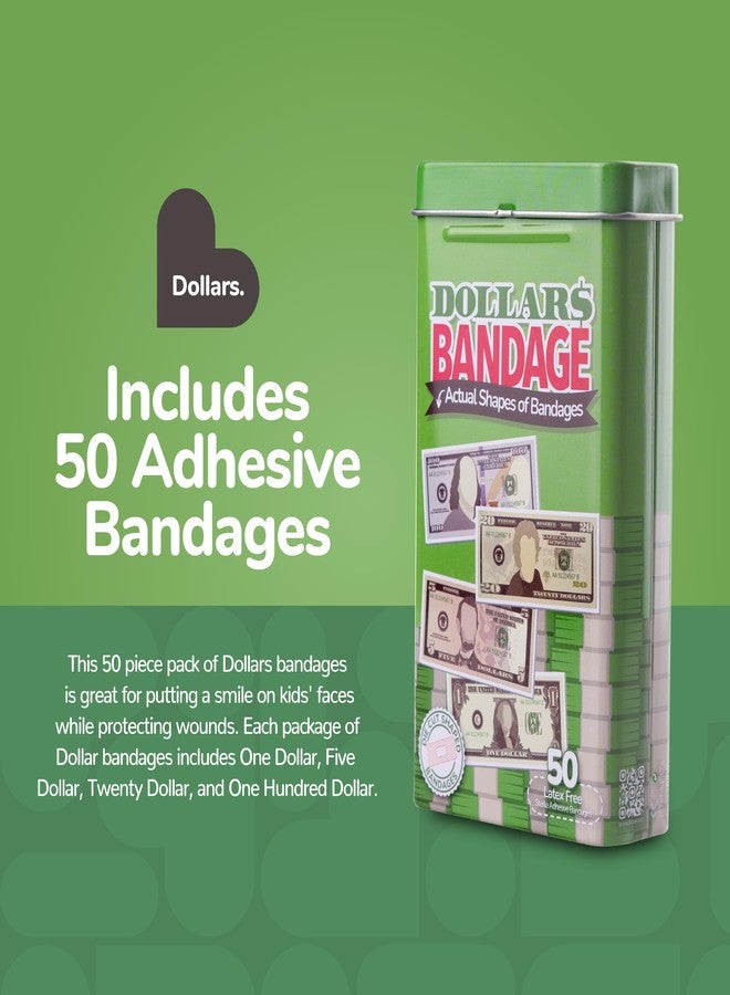 BioSwiss Bandages, Money Shaped Self Adhesive Bandage Set, Latex Free, Sterile Wound Care, 50 Count - Image 2